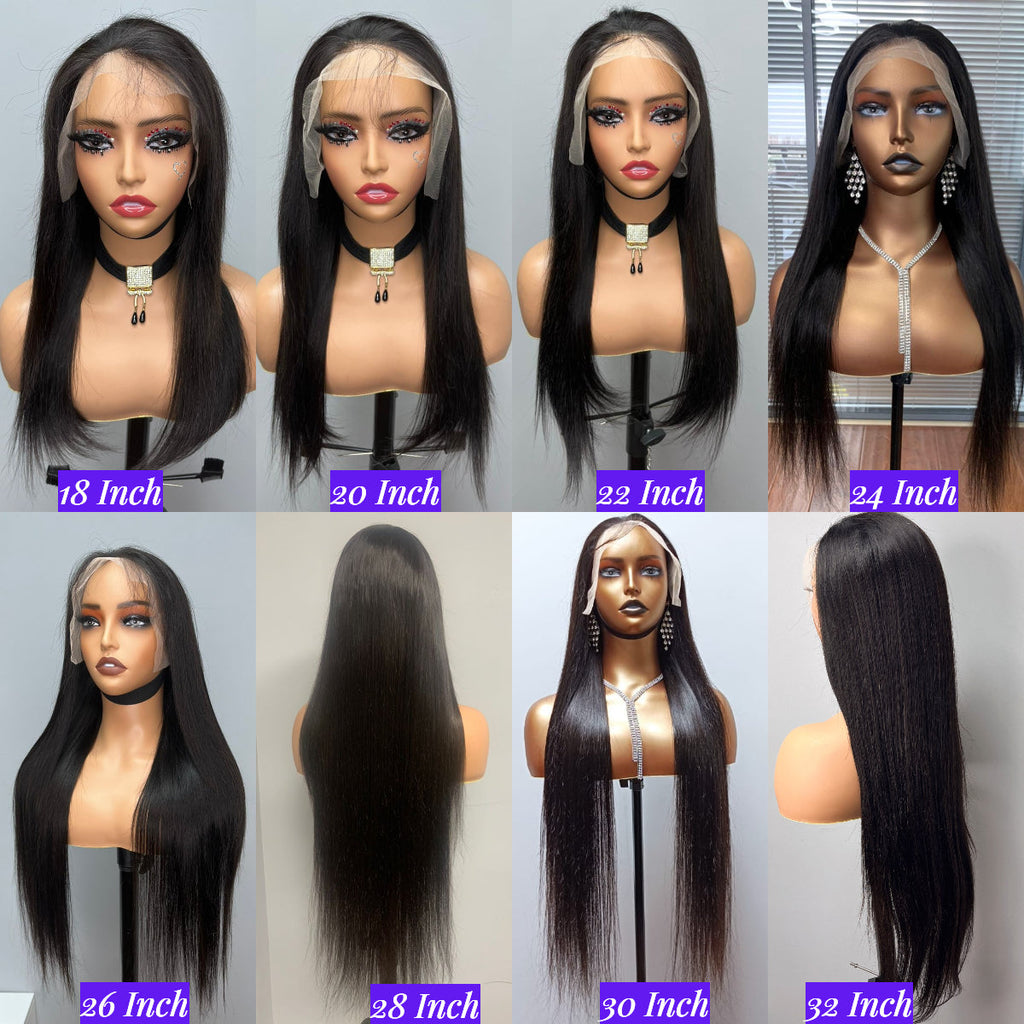 Straight Lace Front Wigs Human Hair Lace Front Transparent HD